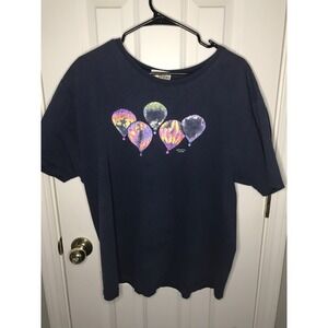 Vintage Morning Sun Hot Air Balloons T Shirt Large Made In USA Jewels Bedazzle